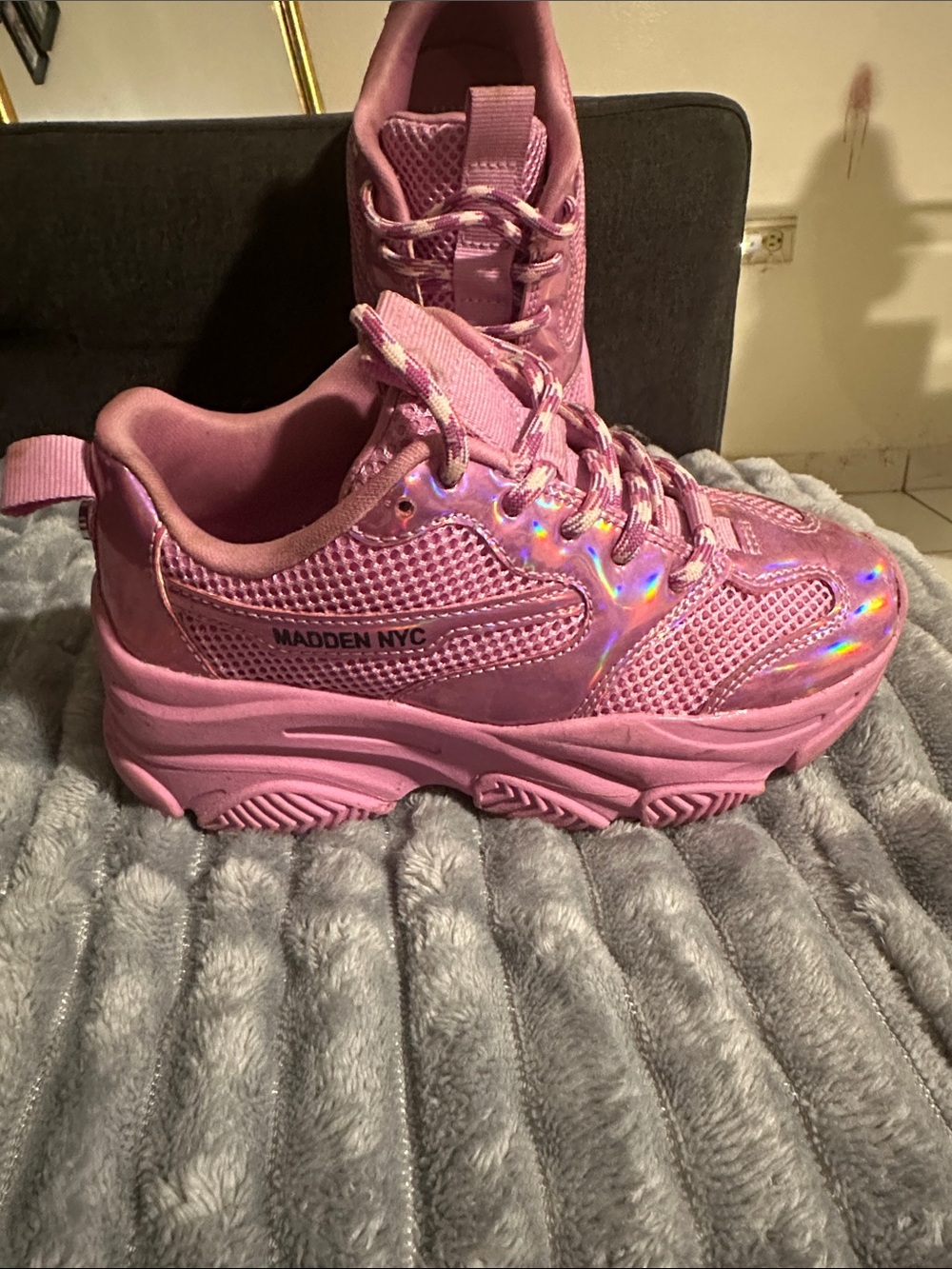 Madden NYC Kids' Pink Chunky Platform Sneakers